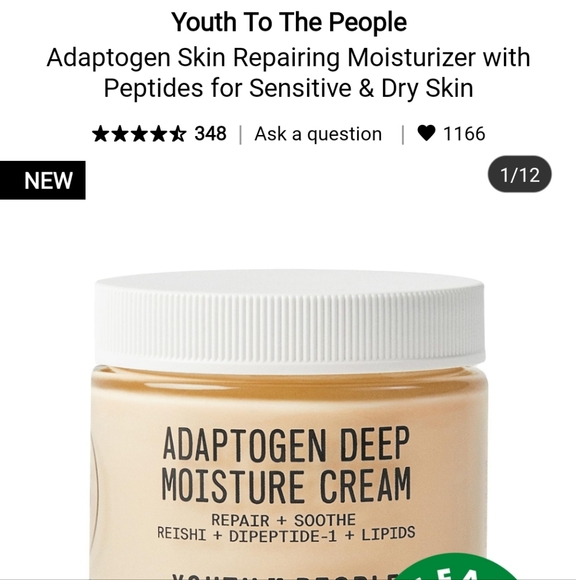 Sephora Other - NIB YOUTH TO THE PEOPLE ADAPTOGEN DEEP MOISTURE CREAM